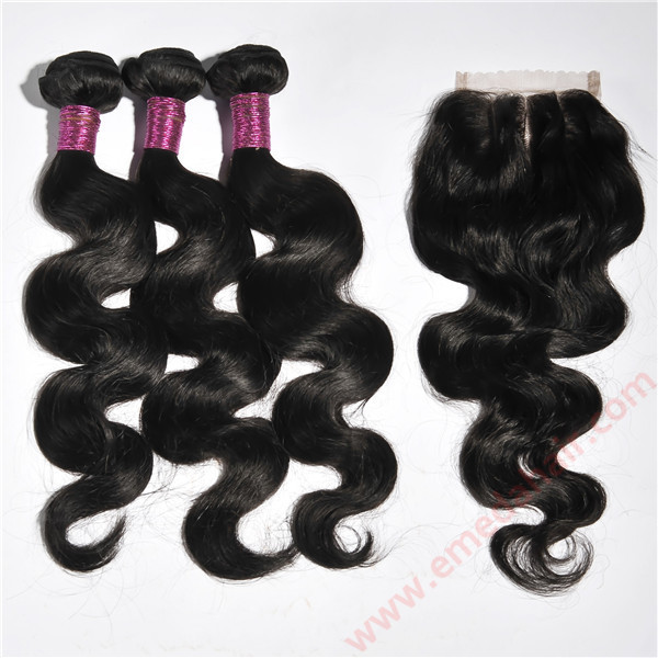 Peruvian hair bundles with closure,overnight shipping bundles and closure,straight bundles with closure HN267